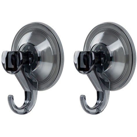 Ventosa con gancho, ventosa de alta calidad, ideal para camping y coche, toallero perfecto, no requiere taladrar, se monta en la pared, no deja marcas, gancho resistente para baño y cocina, 2 unidades