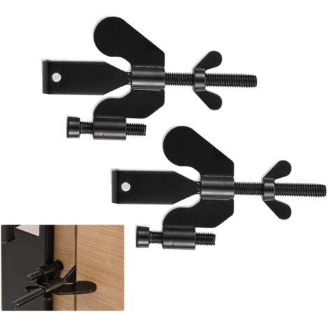 Juego de 2 cerraduras portátiles ajustables para puertas, cerraduras de seguridad de alta resistencia para hoteles, adecuadas para viajes y uso doméstico.