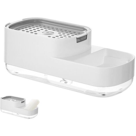 Dispensador de jabón de acero inoxidable de 550 ml: botella de gel recargable con bomba, ideal para jabón de manos, gel de ducha o lavavajillas líquido Apto para baño y cocina. (1/4)