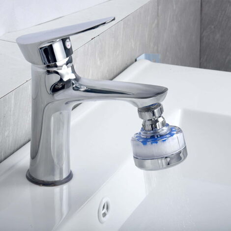 Juego de dos piezas de grifos con filtro para fregadero, purificador de agua giratorio de 360° para grifos de cocina, apto para baños y cocinas domésticas. (1/5)