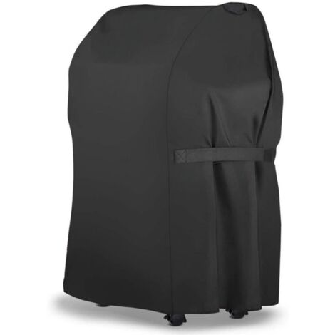 Funda para barbacoa - 100 x 60 x 150 cm - Funda impermeable para barbacoa - Funda protectora con elástico y asa - Accesorios para barbacoa - Tejido Oxford 210D - Impermeable - Cortavientos - Negro (1/5)