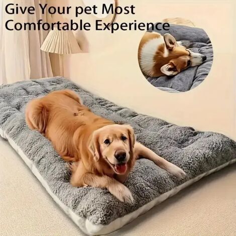 Nueva cama/sofá extragrande de felpa para perros, colchoneta para mascotas/alfombrilla para jaula de perros, fabricada con fibra de poliéster gruesa y ultrasuave, adecuada para perros pequeños, median (1/5)