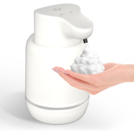 Dispensador automático de jabón - 200 ml - Dispensador de jabón líquido sin contacto con sensor infrarrojo - Apto para baños, cocinas, aseos, hoteles y restaurantes - Negro (1/5)
