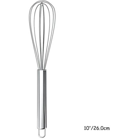 Batidora de huevos de acero inoxidable de 25 cm, batidor de bolas de cocina, espumador de leche, batidora de huevos, herramienta para mezclar (1/5)