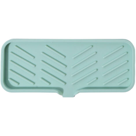 Soporte rectangular de silicona para esponja - bandeja para jabón y esponja - verde claro