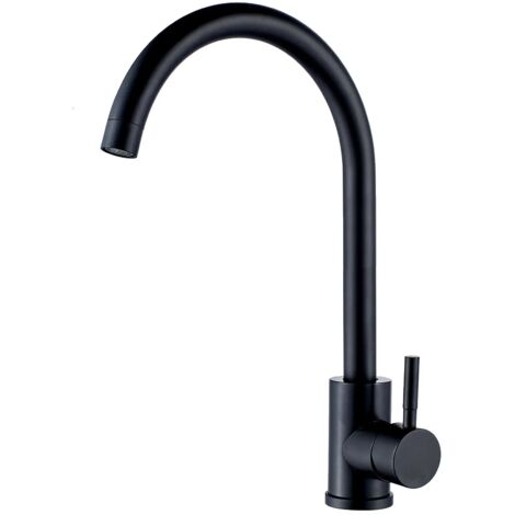Grifo de cocina de acero inoxidable con doble función para agua caliente y fría. (1/3)