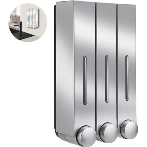 Dispensador automático de jabón espumoso, 300 ml, 2000 mAh, sin contacto, recargable, de pared con indicador de temperatura, ideal para hoteles y baños (negro). (1/4)