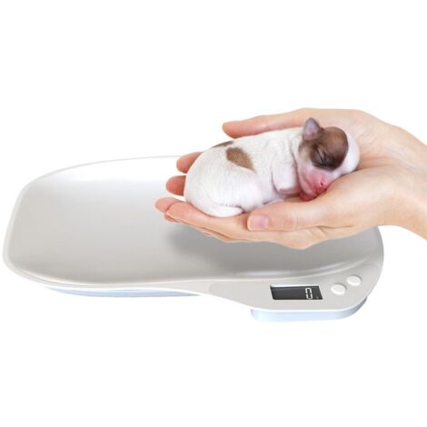 Minibalanza digital para mascotas, 15 kg/1 gramo, pantalla LCD, apta para gatos, cachorros, hámsteres y otras mascotas, precisa, compacta y fácil de usar.