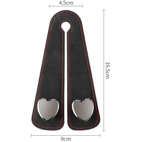 Juego de 2 ganchos de lujo para coche, de piel y metal, multifuncionales y antideslizantes: para colgar bolsos, paraguas, carteras y gafas Organizador universal para el interior del coche (gris) (1/5)