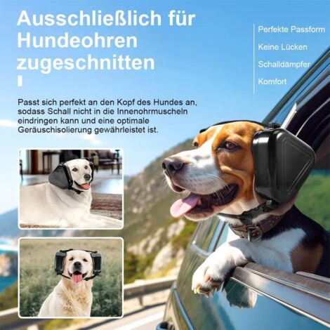 Estos protectores auditivos ajustables son perfectos para proteger la audición de su perro durante tormentas eléctricas, la caza, los viajes, la conducción y los deportes de motor. (1/4)