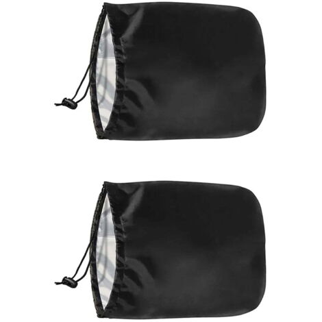 Juego de 3 fundas impermeables y resistentes a la intemperie para retrovisores laterales, que ofrecen una protección duradera para todos los modelos de coche, color negro. (1/4)