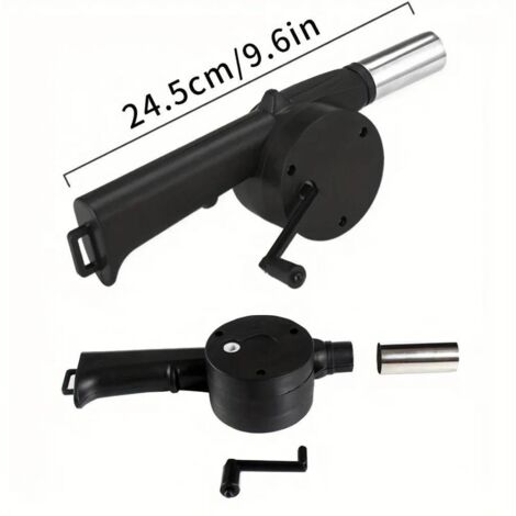 Soplador de manivela, soplador manual portátil para uso doméstico, ventilador para fogatas de carbón en picnics.