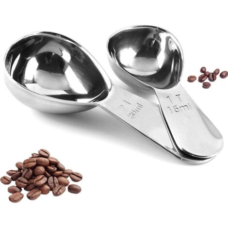 Juego de dos cucharillas de té, fabricadas en acero inoxidable 18/8 de alta resistencia, aptas para café. (1/4)