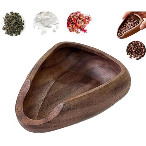 Taza medidora de café de madera - Taza de café de madera - Para medir café - Taza de café de madera de nogal natural - Taza medidora de café - Tazón medidor de café - Apta para espresso, granos de caf (1/5)