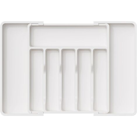 Organizador de cajones para cubiertos, bandeja extensible para cubiertos de cocina. (1/5)