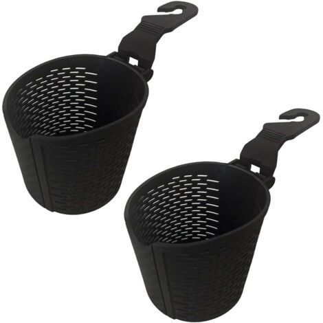 Portavasos y ganchos para reposacabezas en los asientos traseros del coche, soporte colgante universal para botellas de bebidas, ideal para organizar el interior de camiones y coches (2 unidades). (1/5)