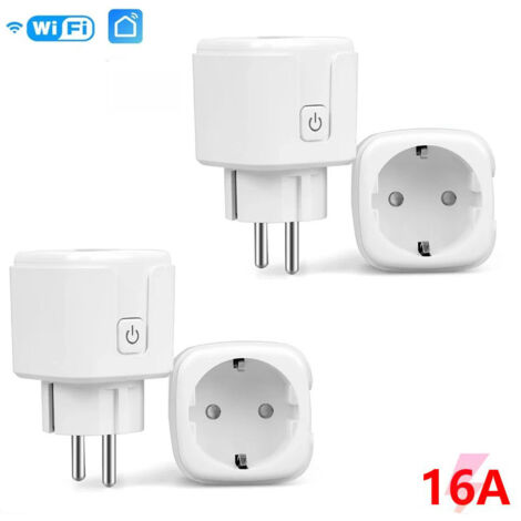 Este paquete de 4 enchufes inteligentes Wi-Fi se puede controlar mediante una aplicación. Estos enchufes inalámbricos ofrecen una potencia máxima de 2200 vatios (16 amperios) y muestran estadísticas d (1/5)