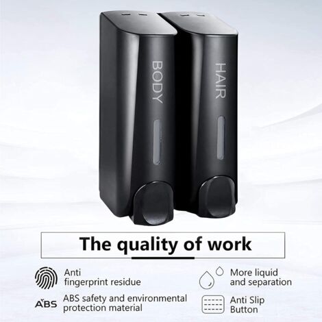 Dispensador de jabón de acero inoxidable de alta resistencia para montaje en pared, 1100 ml/37 oz, con revestimiento resistente a la corrosión y bomba a prueba de fugas, apto para uso comercial y resi (1/5)