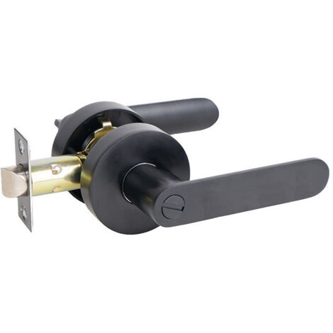 Manillas para puertas de dormitorios y baños, manillas modernas de estilo minimalista para dormitorios y baños, cerraduras para puertas, cerraduras de madera silenciosas. (1/4)