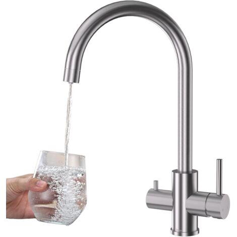 Grifo de cocina de tres vías, grifo de cocina para sistemas de fugas