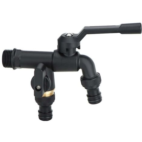 Grifo exterior de cobre negro de 1/2 pulgada resistente a las heladas para jardín y patio. (1/4)