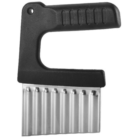 Cuchilla ondulada para verduras - Picadora de ensaladas - Cuchilla ondulada de acero inoxidable, apta para patatas, zanahorias y otras verduras picadora de ensaladas dentada, cortadora de patatas frit (1/5)