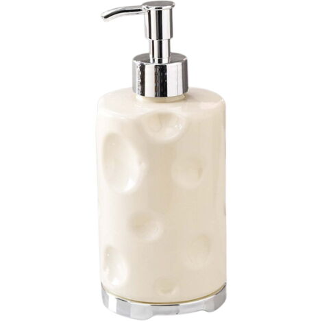 Dispensador de gel desinfectante para manos, dispensador de jabón líquido recargable, dispensador de loción multiusos, accesorios para lavabo y lavamanos, elegante botella de plástico - blanco