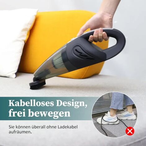 Aspiradora portátil, aspiradora para coche, aspiradora de mano inalámbrica, potente aspiradora para coche, adecuada para pelo de mascotas, limpieza de coches y hogares. (1/4)