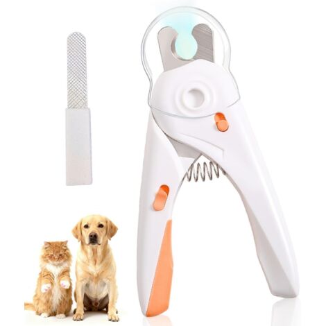 Cortaúñas para gatos con luz LED para iluminar las garras y la parte sensible de la uña - Blanco (1/5)