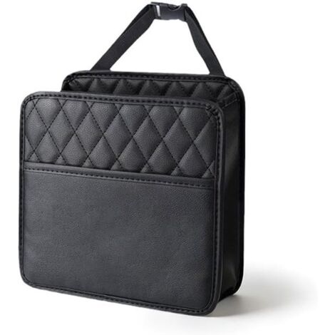 Bolsillo de almacenamiento para el respaldo del asiento del coche - Material: cuero PU - Bolsillo de almacenamiento para el respaldo del asiento - Caja de almacenamiento multifuncional - Papelera para (1/5)