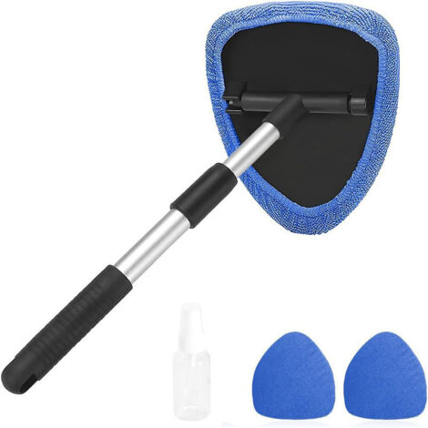Herramienta de limpieza de parabrisas, kit de limpieza para el interior del coche, cepillo de limpieza multifuncional de vellón de coral. (1/5)