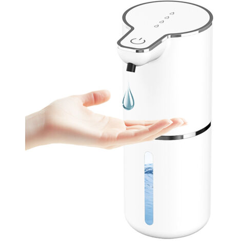Dispensador automático de jabón líquido, sin contacto, recargable por USB, dispensador inteligente de jabón de manos, 6 ajustes regulables, 380 ml (12,8 oz), montaje en pared, apto para baños, cocinas (1/4)