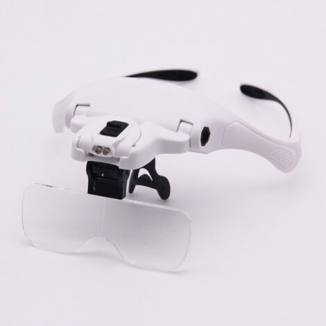 Venta al por mayor de linternas frontales de alta definición y gran aumento, reparación de lentes múltiples, gafas de lectura con lentes LED.