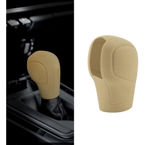 Funda para pomo de palanca de cambios color albaricoque, accesorio protector para pomo de palanca de cambios, protector de silicona universal para pomo de palanca de cambios automática, compatible con (1/5)