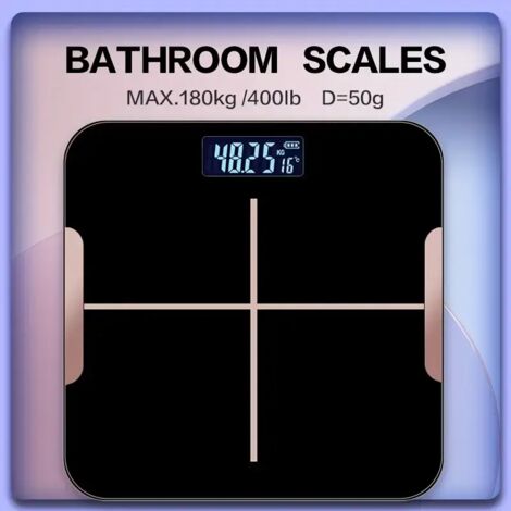 Balanza electrónica de alta precisión para la medición corporal y el control del peso balanza de baño recargable para uso doméstico. (1/4)