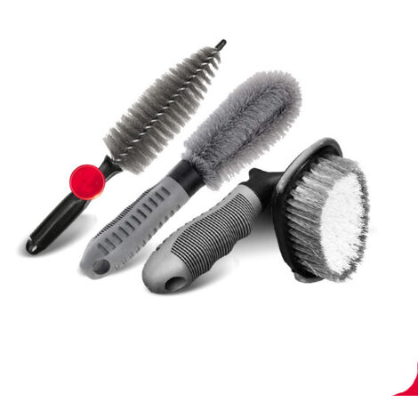 Cepillo para neumáticos de coche, cepillo para llantas, herramienta para lavar coches, juego de cepillos para limpieza y eliminación de manchas (1/3)