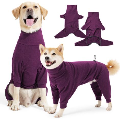 Suéteres para mascotas, suéteres de forro polar para mascotas, suéteres para perros, abrigos de invierno, pijamas para perros con patas - S