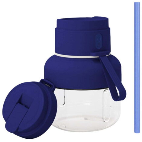Licuadora/extractor de jugo portátil de 850 ml, vaso de viaje multifuncional, licuadora personal, licuadora de frutas, máquina para hacer batidos (azul) (1/5)