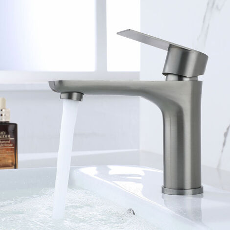 Grifo monomando para agua fría y caliente, de acero inoxidable, apto para baños y cocinas - Estilo 3 (1/3)