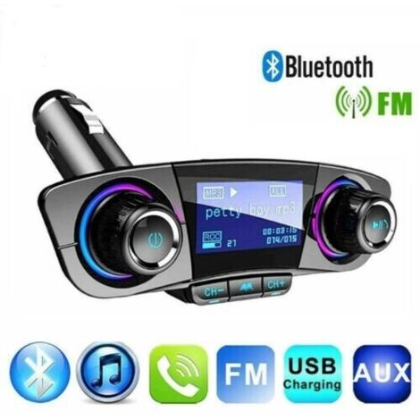 Transmisor FM Bluetooth para coche, reproductor MP3, kit manos libres, adaptador de radio USB (1/5)