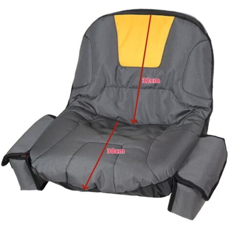 Funda para asiento de tractor con bolsa para bebidas, funda para asiento de cortacésped autopropulsado de tela Oxford impermeable (tamaño mediano). (1/5)