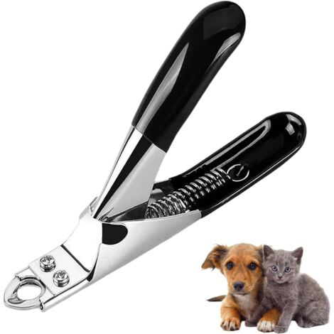 Cortaúñas para gatos de acero inoxidable con tapa protectora - Negro (1/4)