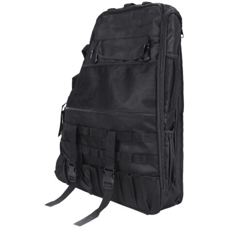 El portaequipajes es compatible con Jeep Wrangler, JK, TJ, LJ, etc., y viene con varios bolsillos y bolsas de almacenamiento. (1/5)
