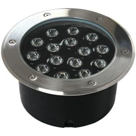 Foco/proyector LED empotrable para exteriores de 15 W CA 120 V con grado de protección IP65.
