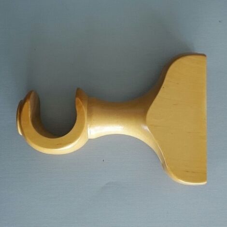 Soporte de madera para barra de cortina, diámetro interior del soporte: 29 mm/1,14 pulgadas, juego de 2 (color madera) (1/5)