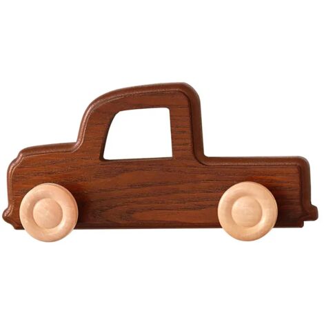 Percheros de madera con forma de camión, ganchos decorativos de pared, perfectos para colgar ropa, sombreros, bolsos y llaves ideales para habitaciones infantiles.