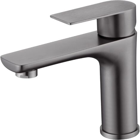 Grifo de baño apto para lavabos e inodoros, fabricado en acero inoxidable, monomando y de un solo orificio.