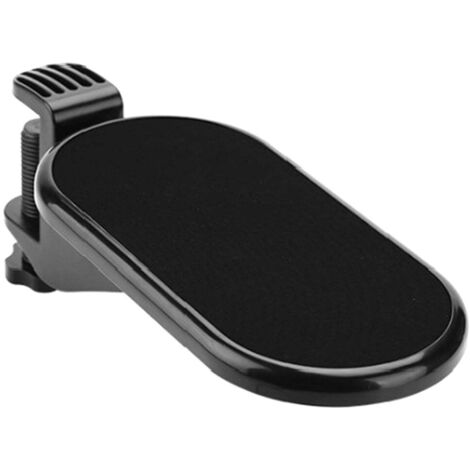 Reposabrazos de escritorio negros ajustables con soporte para muñecas y codos, adecuados tanto para el trabajo de oficina como para los videojuegos. (1/3)