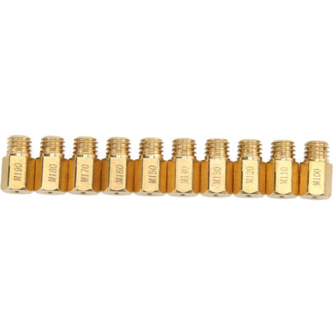 Surtidor principal de carburador de metal de 5,2 x 0,75 mm, rosca de repuesto para carburador Mikuni VM TM TMX, 10 piezas/juego - Crezuo (1/4)