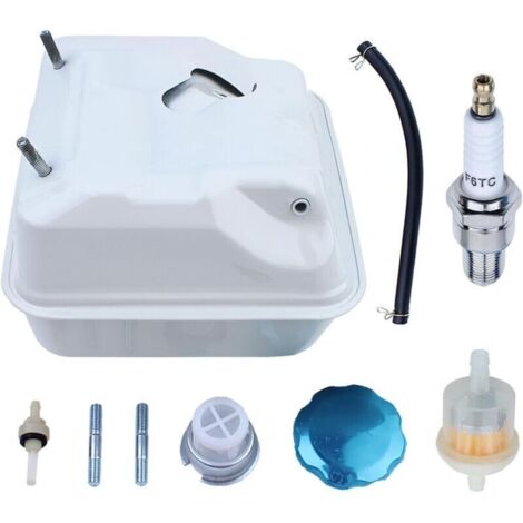 Kit de depósito de combustible para motores Honda GX390, GX340, GX270 y GX240: depósito de combustible + tapón de combustible + bujía + filtro de combustible + manguera de combustible - Crezuo (1/4)